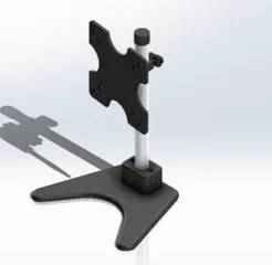 Height Adjustable Swivel Monitor Mount Base