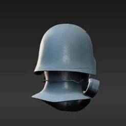 Imposing Dark Ops Head with Gas Mask & Matte Helmet - 6-inch Scale Custom Figure Part - Highly Detailed Tactical Soldier Accessory