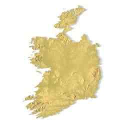 Ireland Topographic Map – 3D Model for 3D Printing & CNC Carving