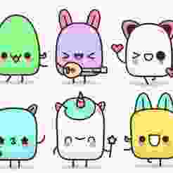 Keychain pack kawaii monster cute little keychains lovely