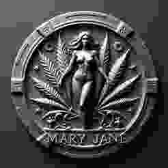 mary jane casino 999fs coin token wall art (double sided)