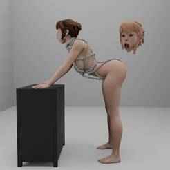 Masturbator + Erotic female figure in sensual pose - 3D printing model