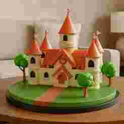Medieval Castle and Dragon