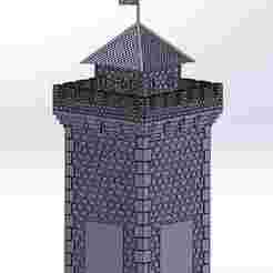 Medieval tower in scale 1:72