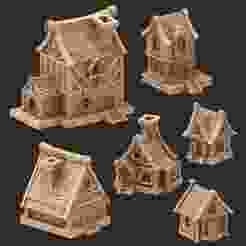 Medieval Town Architecture Part 1 - x5 Buildings