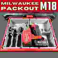Milwaukee PACKOUT M18 Hammer & Battery Insert – Fits 48228442 2 Drawer Toolbox
