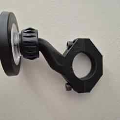 Motorcycle handlebar mount 28mm ball 17mm for "Coolpow Car Phone Holder Magsafe" Amazon