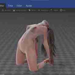 nude tree woman defeated pussy as boobs hair