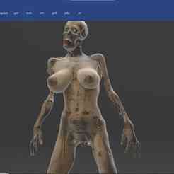 nude zombie busty pussy dead corpse skeleton skull woman texture 3
