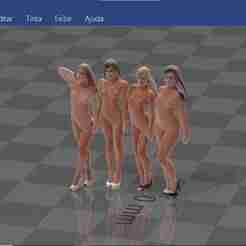 onlyfans Nude Girl Group of 4 nude women (+ bonus media) in realistic style featuring variations in body shape and hair