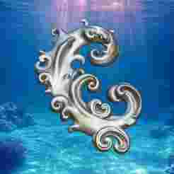 Ornament C Rococo-Hokusai Decorative element