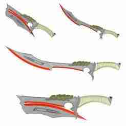 Predator Folding blade Sword Prop | Predator Badlands Cosplay | By Collins Creations 3D