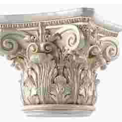 Round Column Capital Decorative painting 3D model