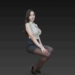 SEXY BUSTY MILF black stockings  sitting secretary GIRL NSFW CURVY BBW GIRL