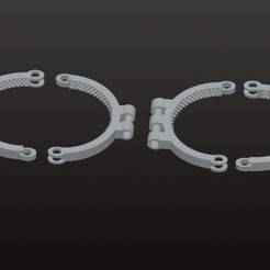 Spiked hinged breast bondage cuffs