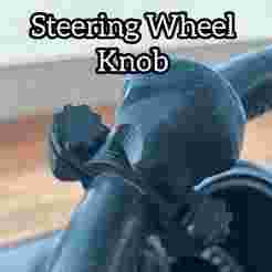 Steering Wheel Knob with Built-In Screws – No Metal or Bearing Required