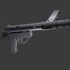 STEN Mk II Submachine Gun with magazine and cartridge - 3D Printable Model WW2