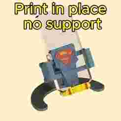 Superman Phone Holder Print in place no support