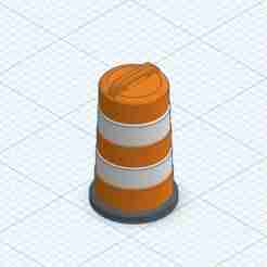 Traffic Drum 1 1/64 scale