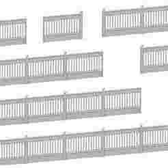 Type fence section with tops (Light)