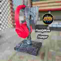Viking Warrior Axe - Runes Headphone Hanger