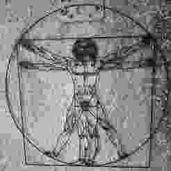 Vitruvian Man painting