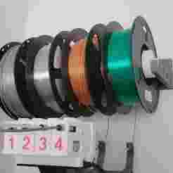 Wall-mounted dual filament spool holder