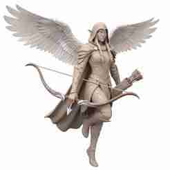 Winged Elven Scout Miniature - Fantasy Tabletop RPG Archer 3D Print Model
