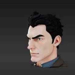 Young Vigilante Determined Headsculpt - 1/12 Scale Action Figure Customization STL File