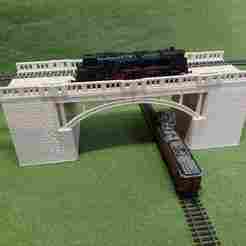 [ZM H0] Concrete double-track railway viaduct ver.HIGH (FDM)
