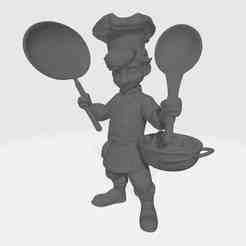 Cartoon chef figure