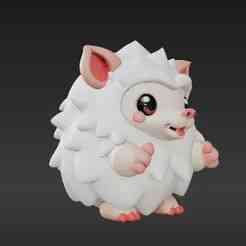 Chibi Poro 3D Model – Fluffy Cute Creature