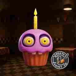 Chica's Cupcake FNAF 3D Printable Model / Chica's Cupcake FNAF 3D Printable Model