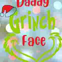 Christmas Daddy Grinch Face Stamp Cookie Cutter Set