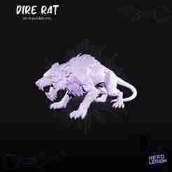 Dire Rat - D&D 3D Model (Dungeons and Dragons)