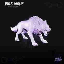 Dire Wolf - D&D 3D Model (Dungeons and Dragons)