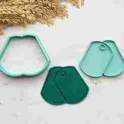 Dog Tags Cookie Cutter