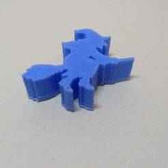 Flying Witch Meeple Silhouette – 3D Printable Game Token