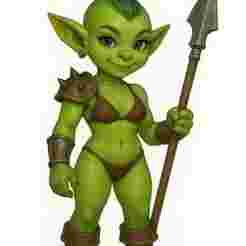 Goblin girl with spear