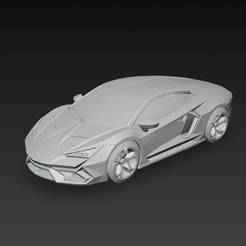 Lamborghini Revuelto 3D Model - Hybrid Supercar for 3D Printing