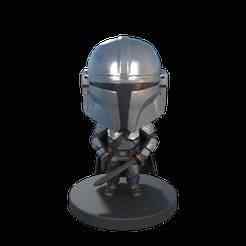 mandalorian chibi figure 3d model