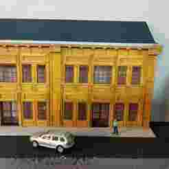 Old railway station or department store facade (modular)