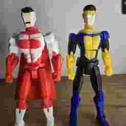 Pack of 2 - Classic Invincible & Omniman | Inspired by T13 - full size compatible with all similar articulated figures.