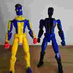 Pack of 2 - Invincible Black Mask & Invincible Shiesty | Inspired by T13 - full size compatible with all similar articulated figures.