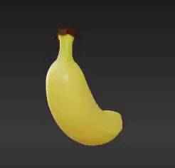 Realistic Ripe Banana Fruit Model - Kitchen Decor & Food Prop 3D Print