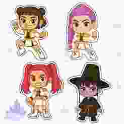 SET FULL 4 COOKIE CUTTER HUNTRIX JINU SAJA BOYS / KPOP DEMON HUNTERS / KPOP FEMALE WARRIORS