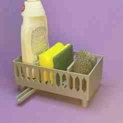 Smart Sponge & Scrubber Caddy with Drainage Spout - XL version