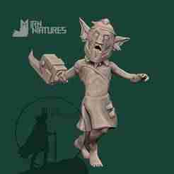 Steampunk Gnome Barbarian- Yënkul - Berserker - Miniature 1