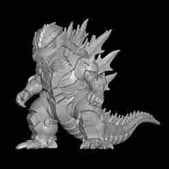stylized mecha godzilla