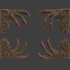Succubus Claws Gothic Book Corners Decoration